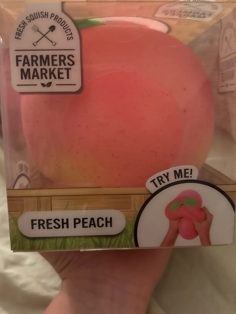 Farmers Market Fresh Peach Squishy Toy - Pink Peach